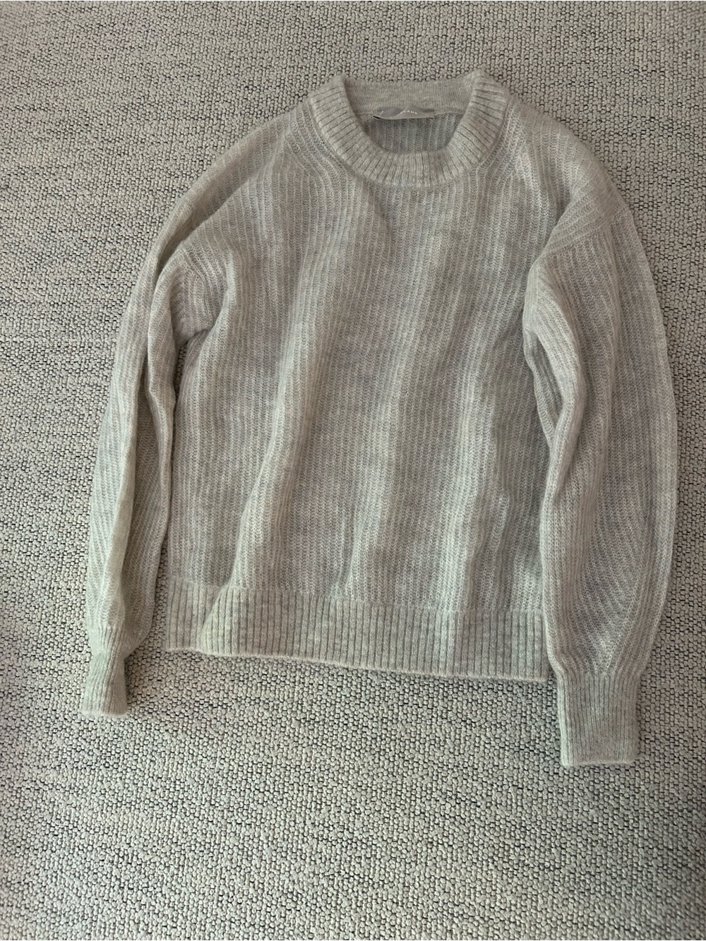 Everlane Soft Ribbed Crewneck Sweater in Light Taupe